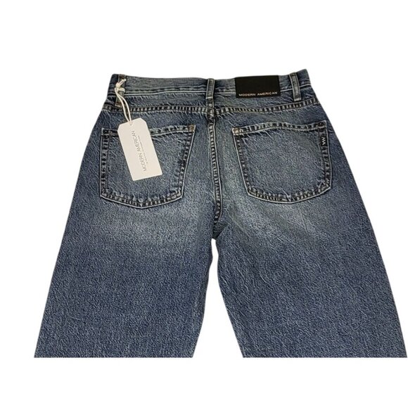 Modern American Womens Straight Leg High-Waisted Blue Denim Jeans Size 26 NWT - Picture 3 of 16